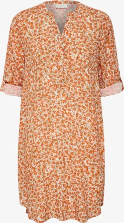 Kaffe Blousejurken Blousejurk Aida Dames Oranje Gemêleerd