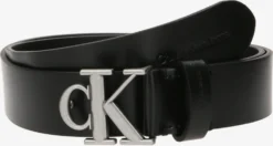 Calvin Klein Jeans Leren Riemen Riem Dames Zwart