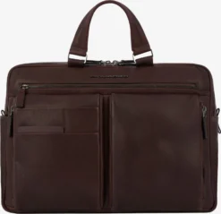 Piquadro Leren Tassen Aktentas Paavo Heren Bruin