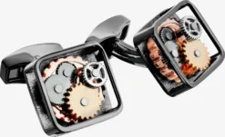 Stropdassen & Accessoires Manchetknopen Square Gear Heren Donkergrijs