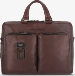 Piquadro Leren Tassen Aktentas Harper Heren Donkerbruin