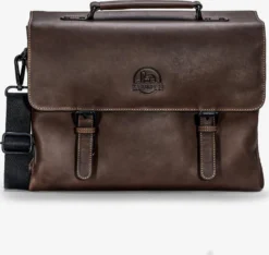 Leren Tassen Aktentas Heren Donkerbruin