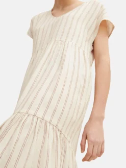 TOM TAILOR Denim Midi Jurken Jurk Dames Beige -TrendHaven f9a279cf75278ed9ffa6d9b3a23dedd2 scaled